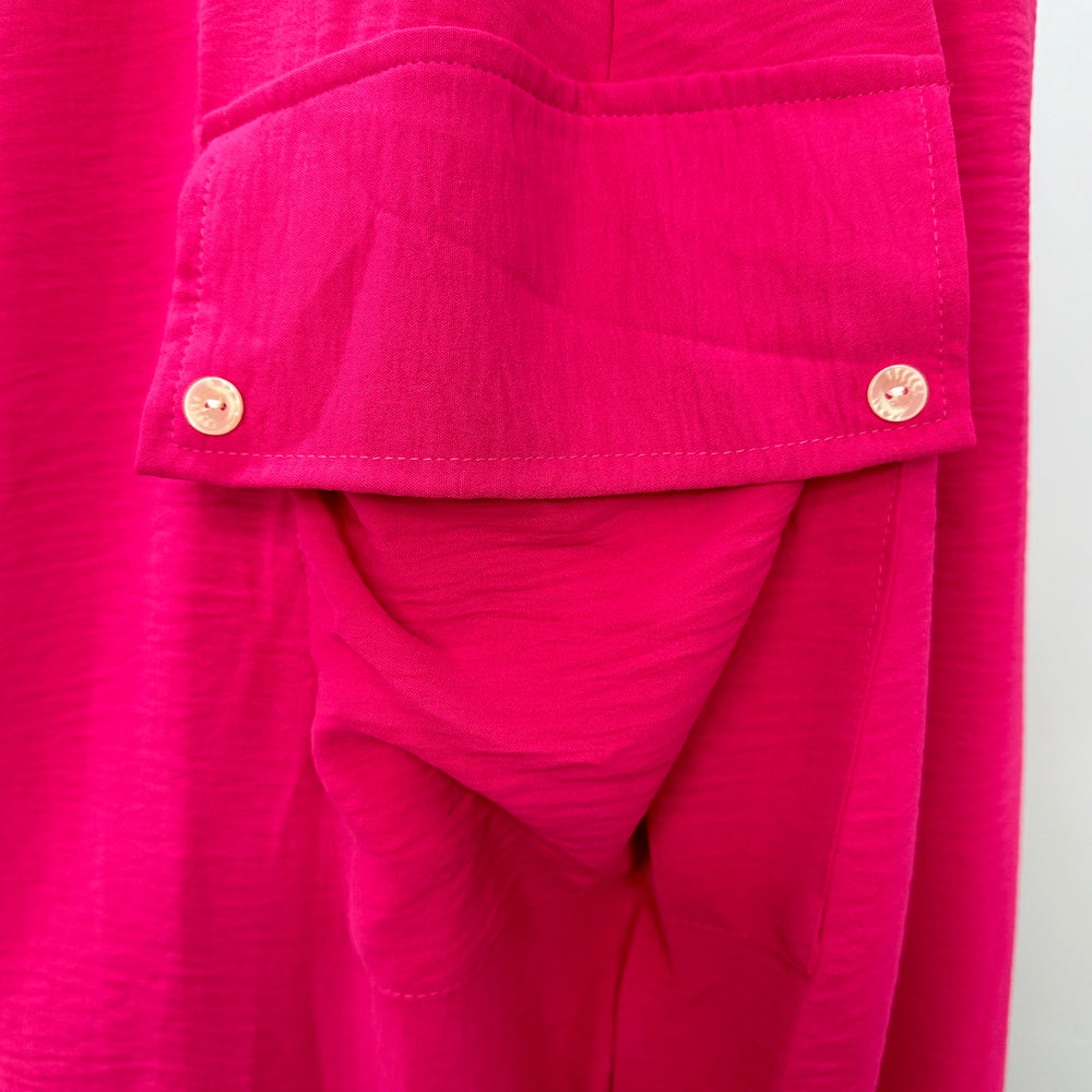 
                  
                    Fuchsia Sleeveless Dress with Pocket
                  
                