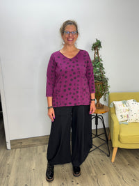 Black Flare Full Length Pants with Pockets