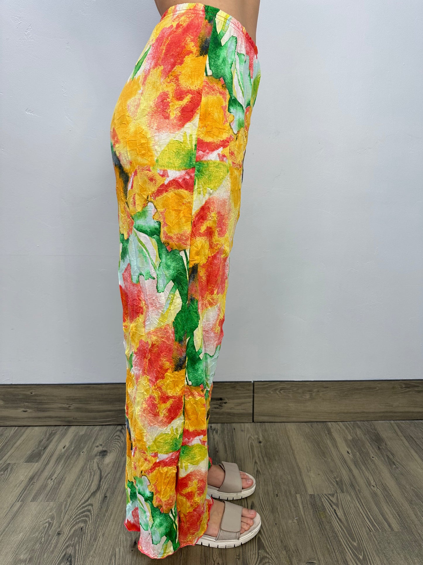 Mango Watercolor Crinkle Long Pant