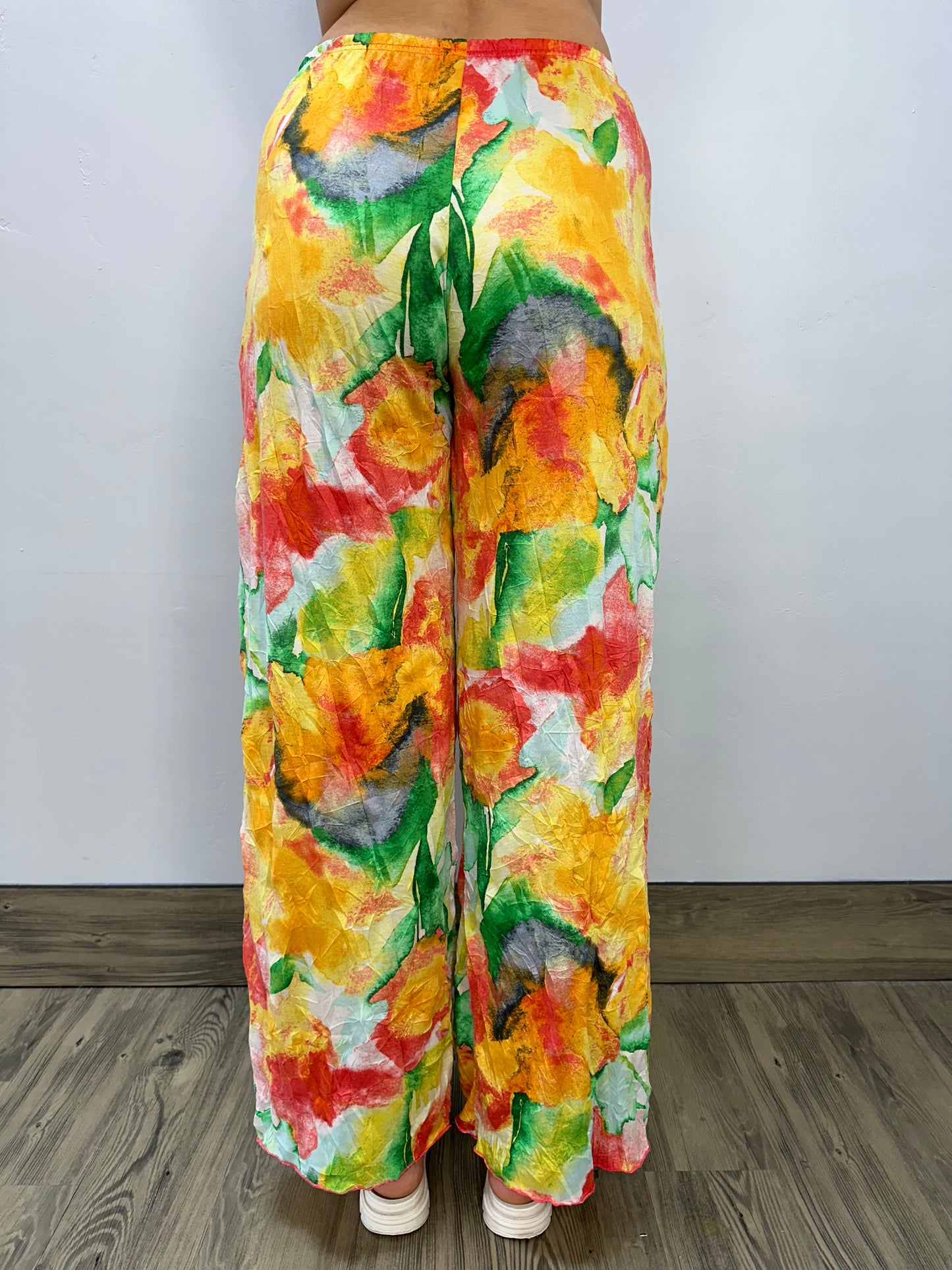 Mango Watercolor Crinkle Long Pant