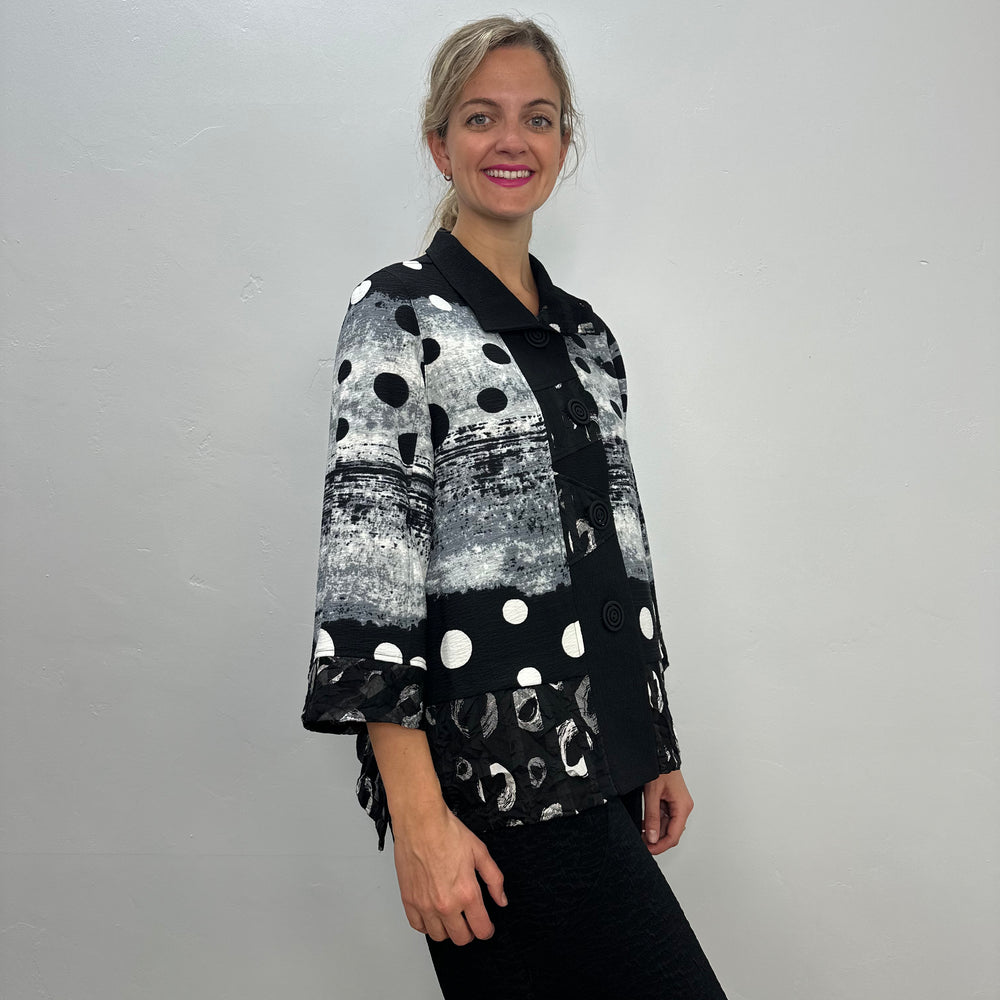 
                  
                    Black and White Pattern Jacket
                  
                