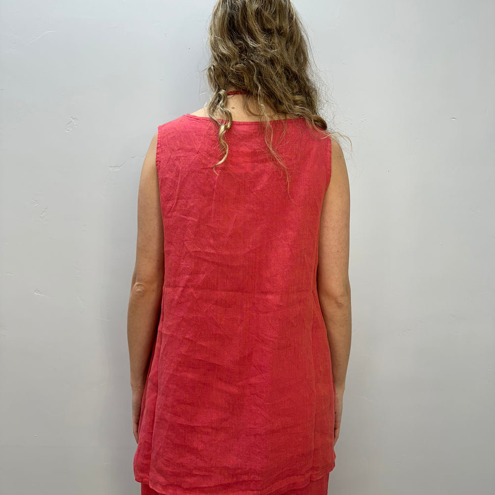 
                  
                    Genoa Pira Linen Sleeveless Tank
                  
                