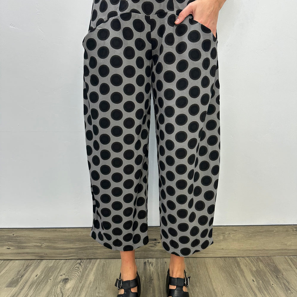 Black and Gray Polka Dot Pant