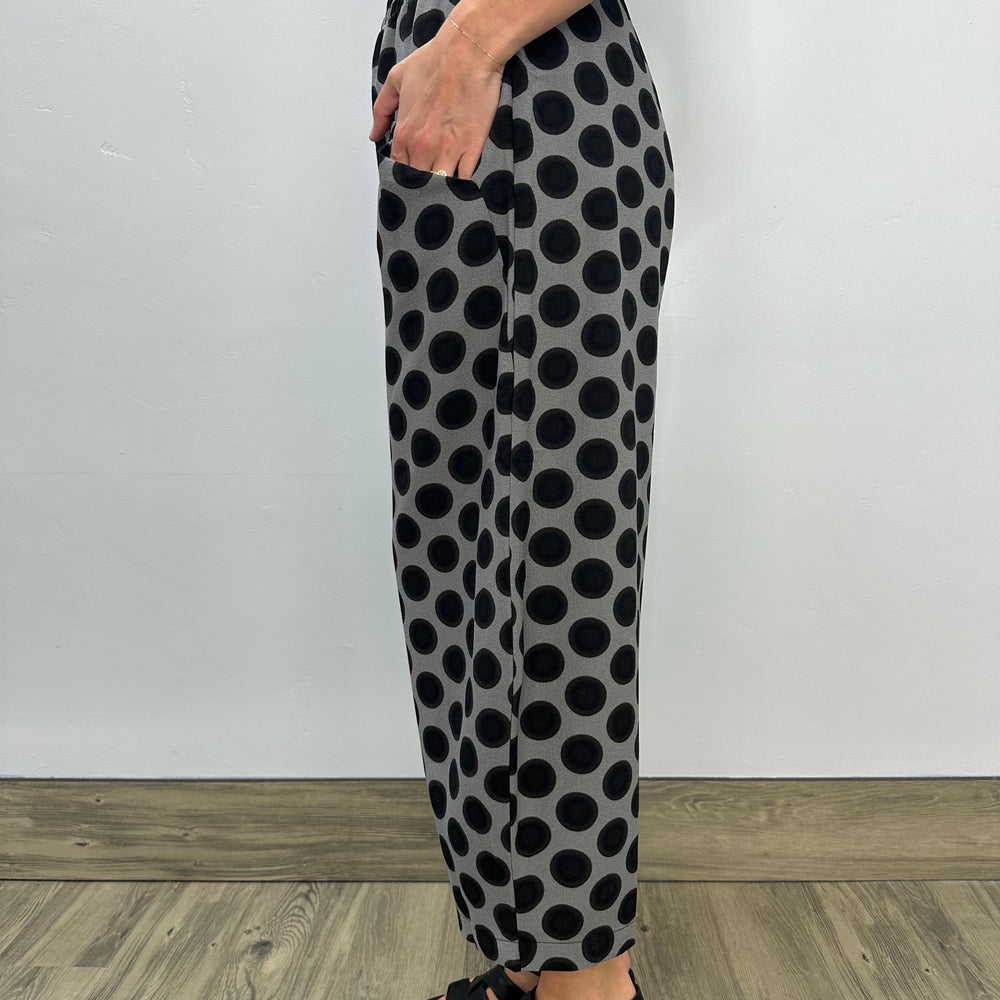 Black and Gray Polka Dot Pant