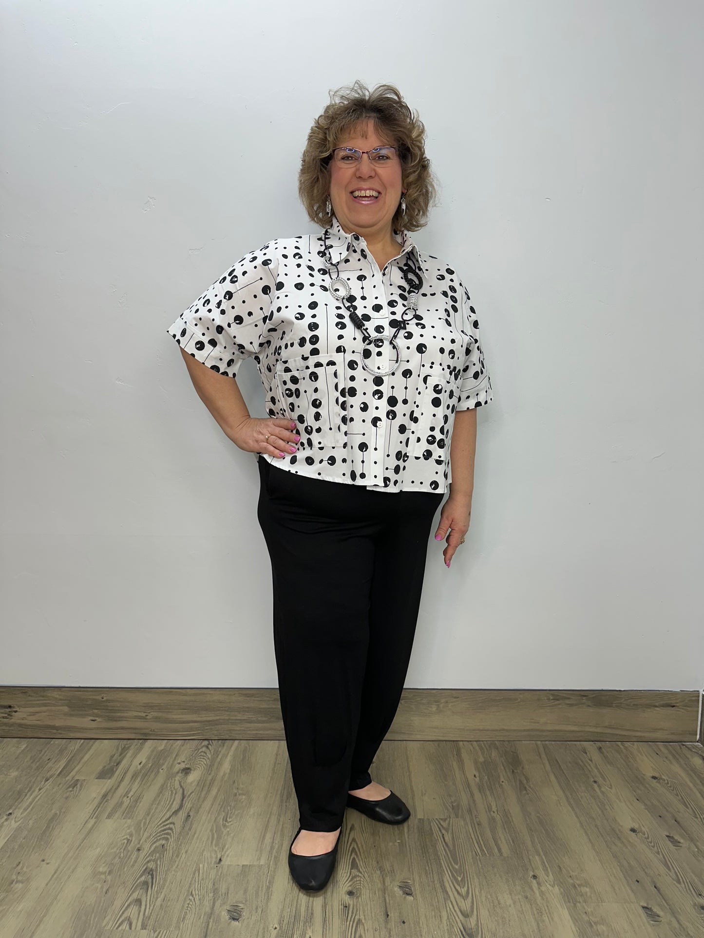 Polka Dot Poppy Prince Blouse