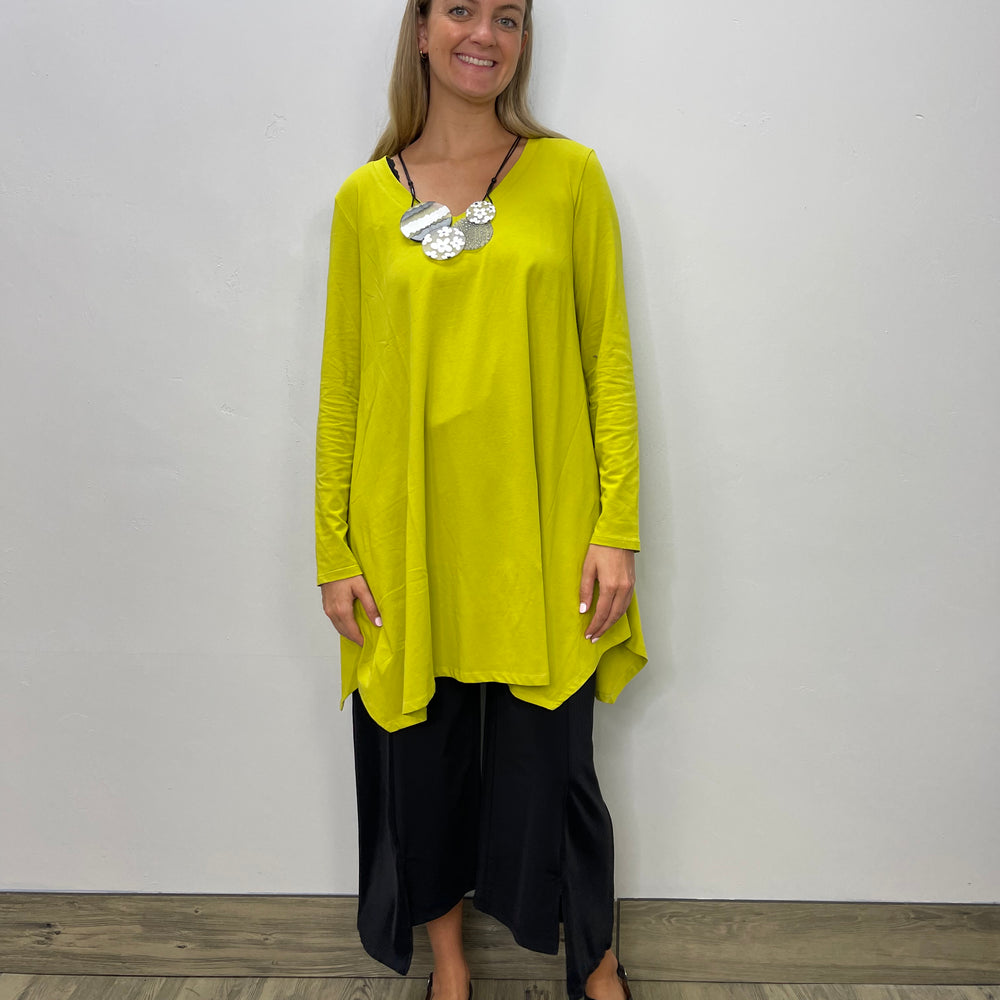 Pistachio V Neck Swing Tunic