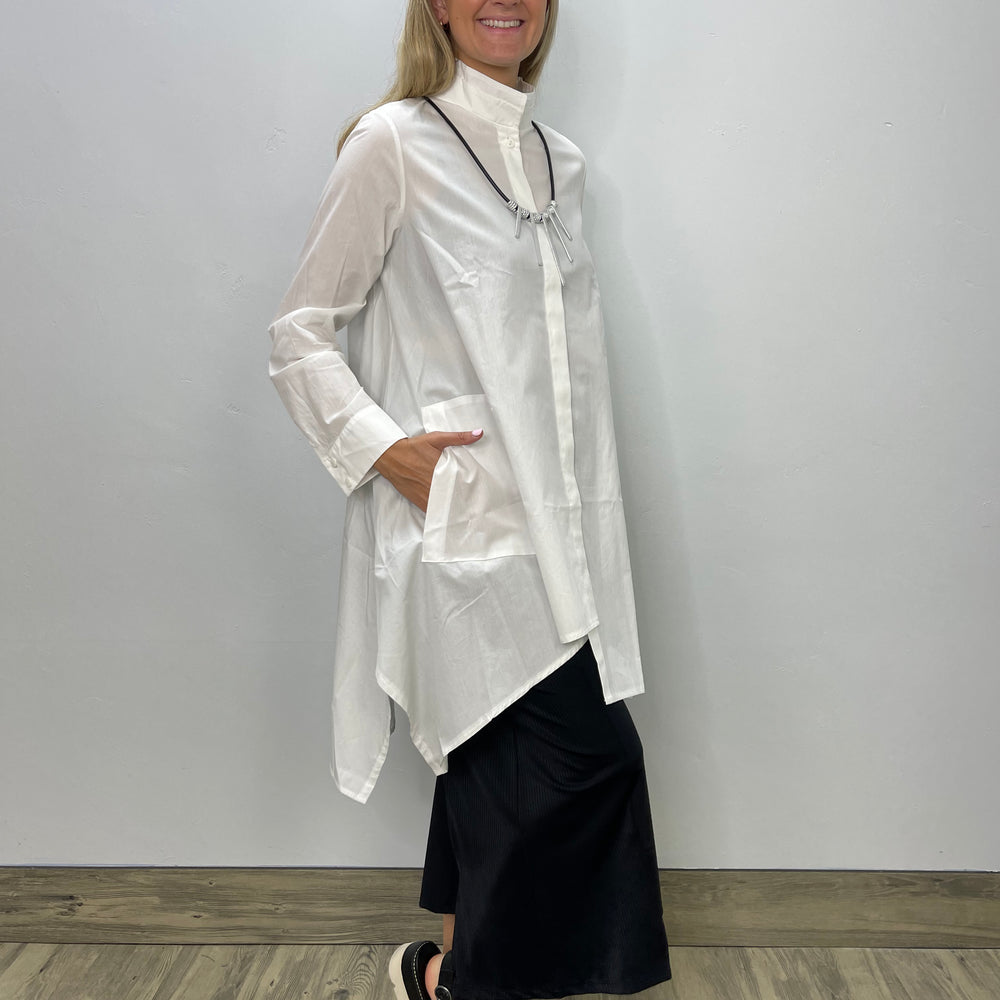 
                  
                    Ecru White Button Down Tunic Dress
                  
                