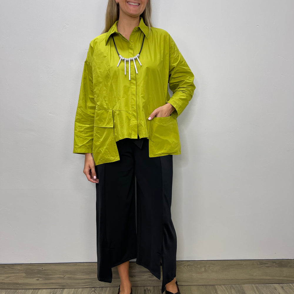 Pistachio Green Button Up Blouse