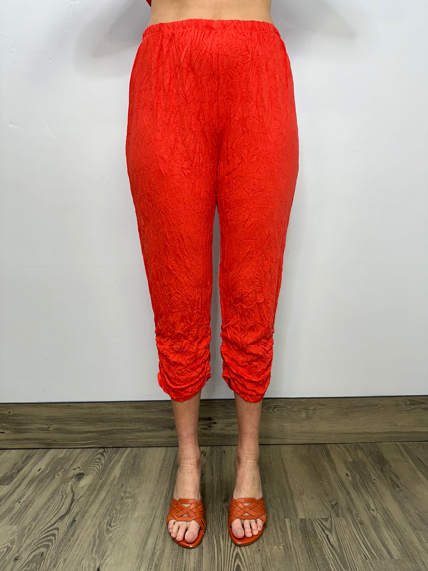 Apricot Capri Crinkle Pant