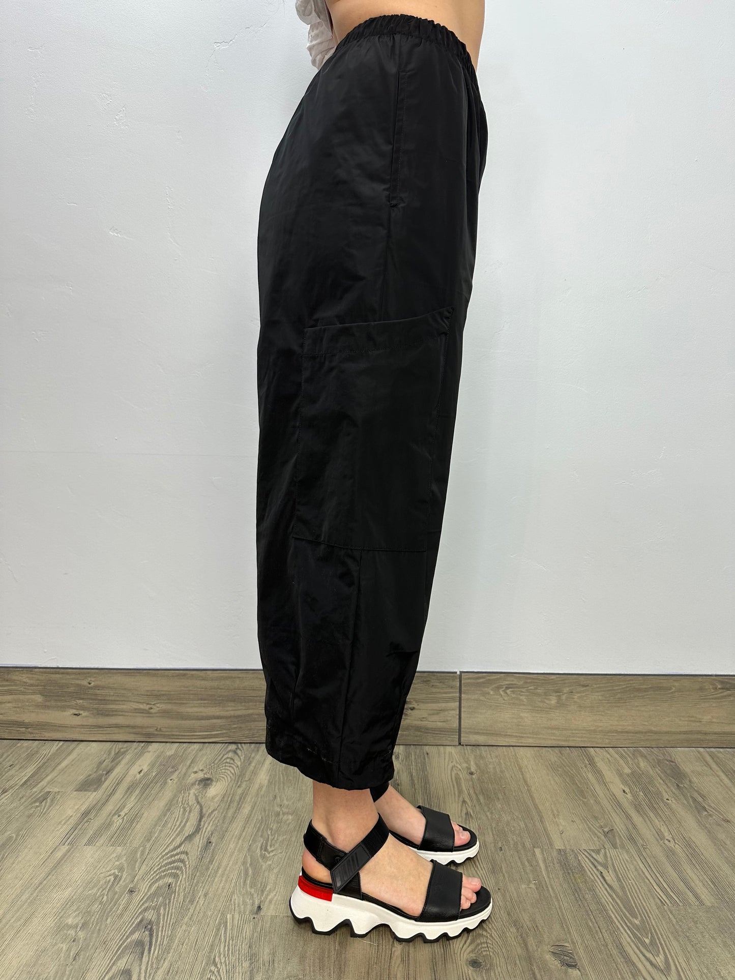 Black Nylon Pasha Pant