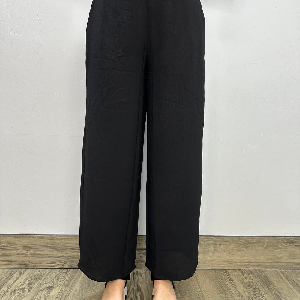 Black Full Length Kate Wide Leg Pant