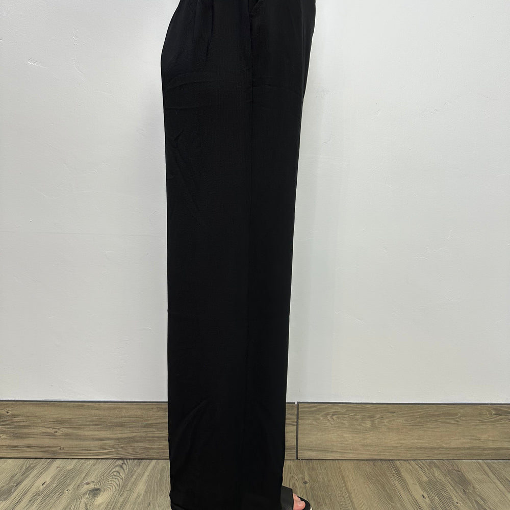 Black Full Length Kate Wide Leg Pant