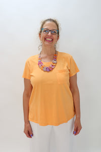 Orange Sherbet 100% Cotton Short Sleeve Tee