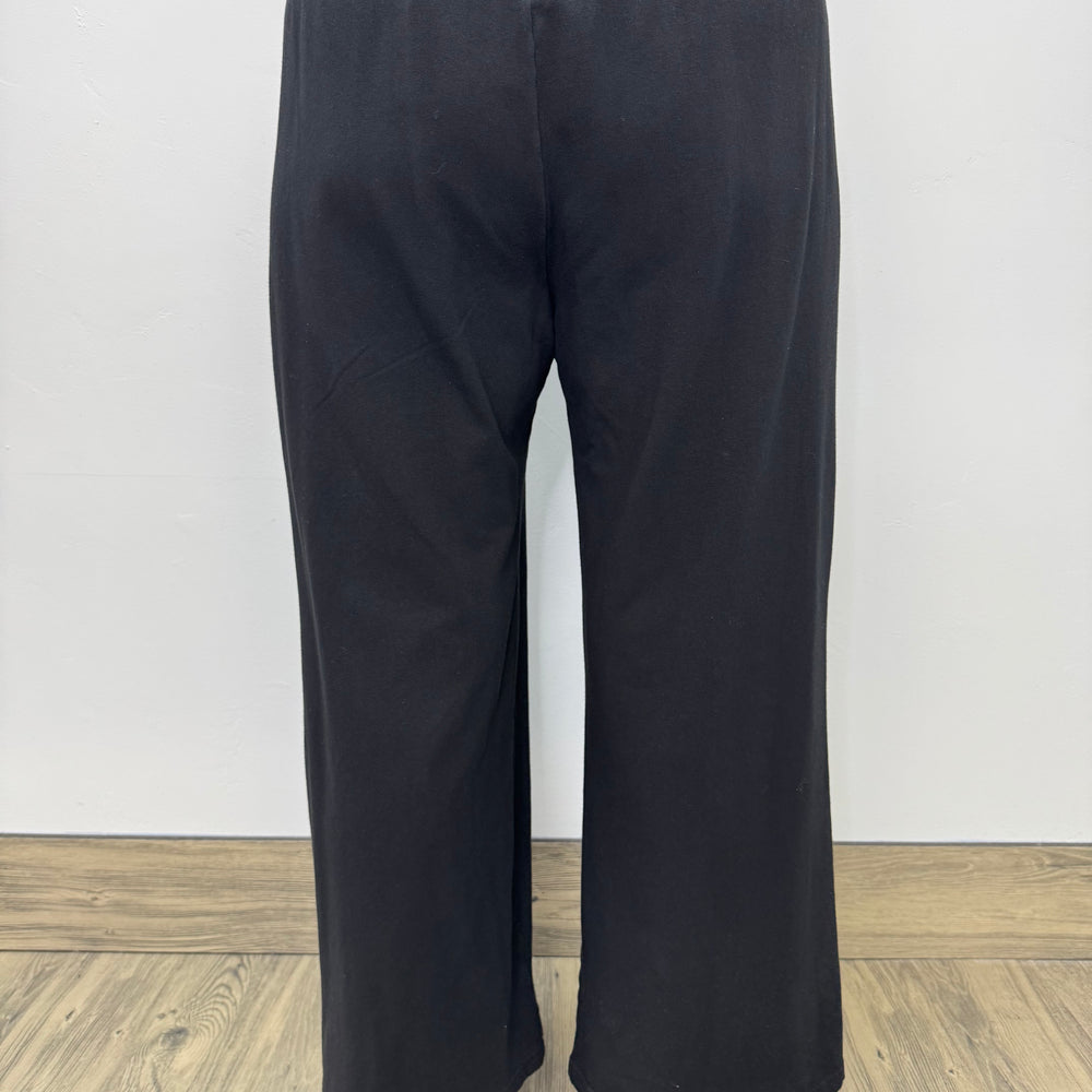 
                  
                    Wide Leg Black Fleece Pant with Pockets
                  
                