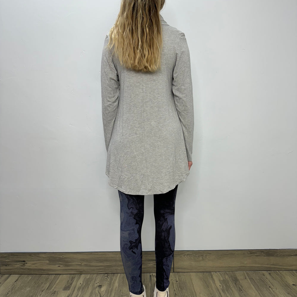 
                  
                    Long Sleeve Modal Cowl Neck - Gray
                  
                