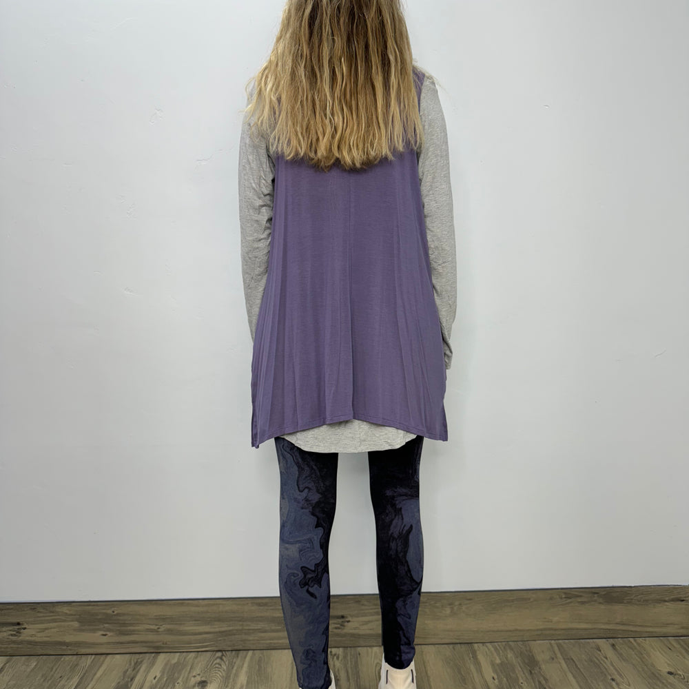 
                  
                    Modal One Button Vest with Pockets - Periwinkle
                  
                