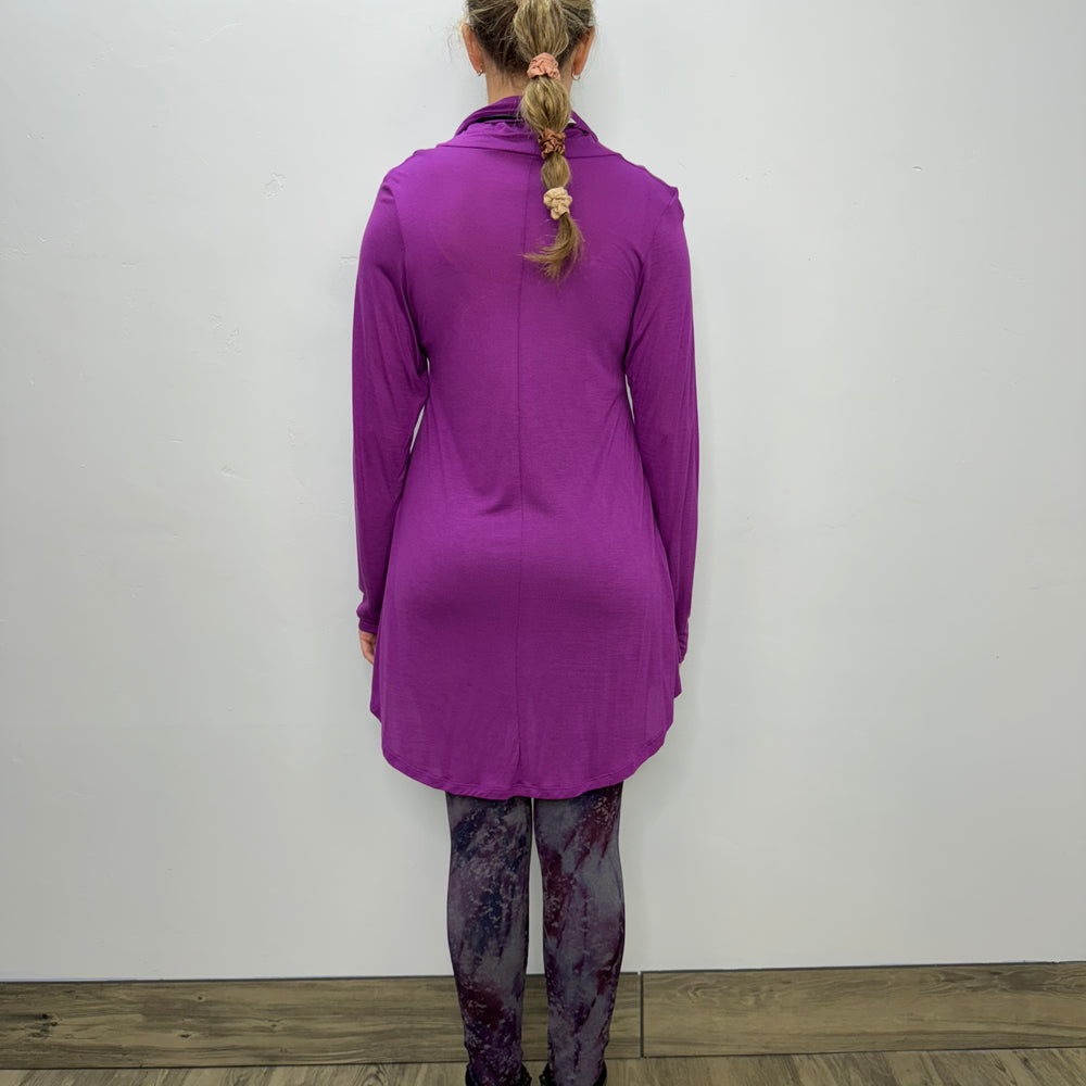 
                  
                    Long Sleeve Bamboo Cotton Cowl Neck - Violet
                  
                