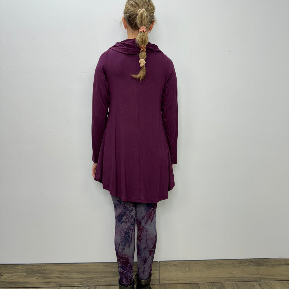 
                  
                    Long Sleeve Modal Cowl Neck - Plum
                  
                