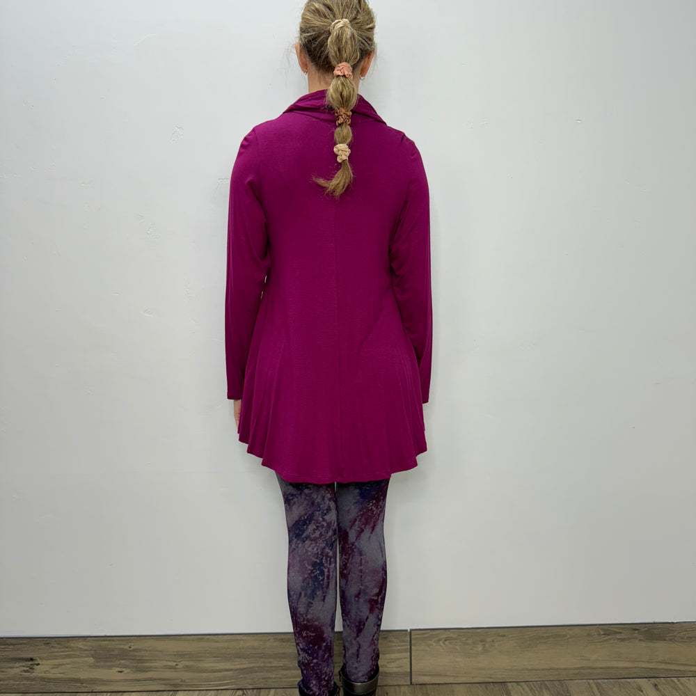 
                  
                    Long Sleeve Modal Cowl Neck - Magenta
                  
                