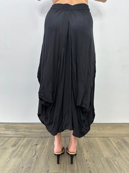 Drawstring Black Skirt