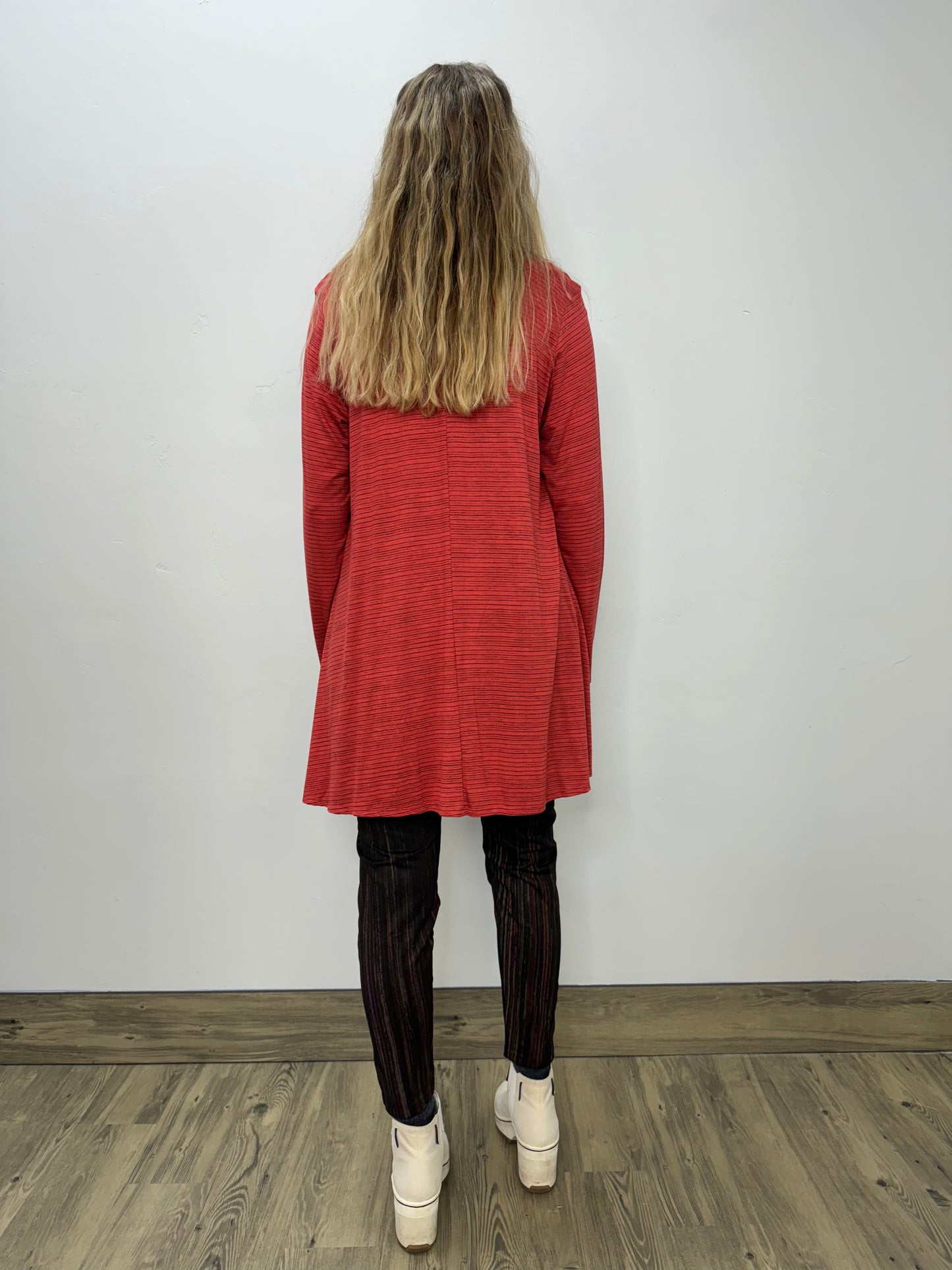 Paprika Stripe Aline Long Sleeve