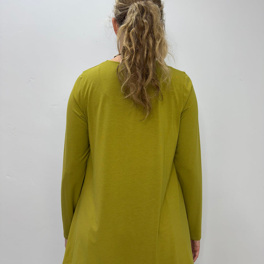 
                  
                    Chive Green Scoop Neck Long Sleeve Gretta Top
                  
                