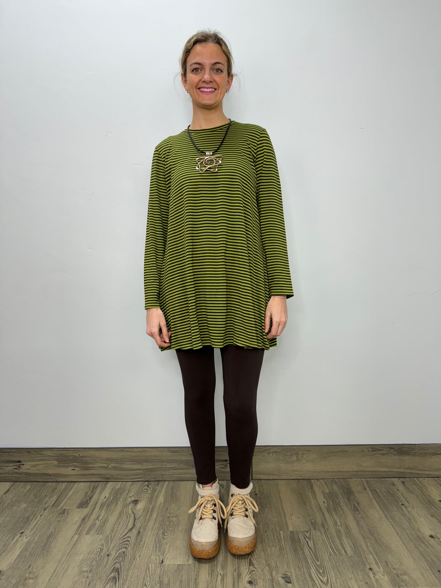 Long Sleeve Basic A-Line Tunic - Mint Girl Scout Cookie