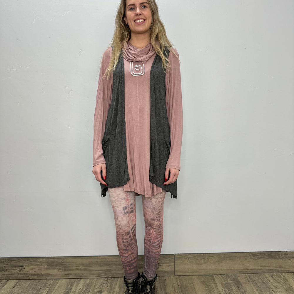 
                  
                    Long Sleeve Modal Cowl Neck - Rose
                  
                