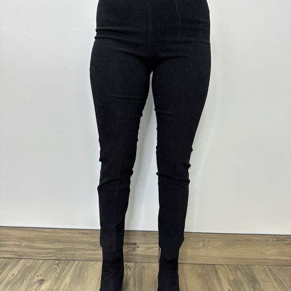 Black Corduroy Full Length Pants