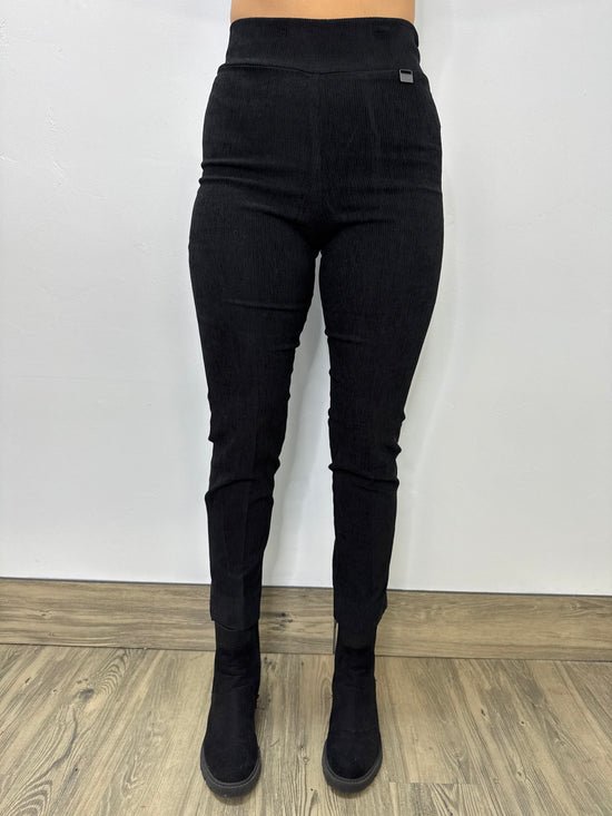 Black Corduroy Full Length Pants