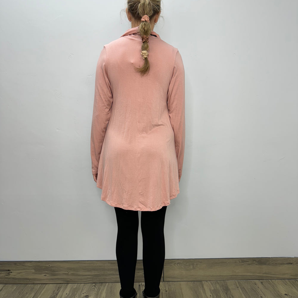 
                  
                    Long Sleeve Modal Cowl Neck - Salmon
                  
                