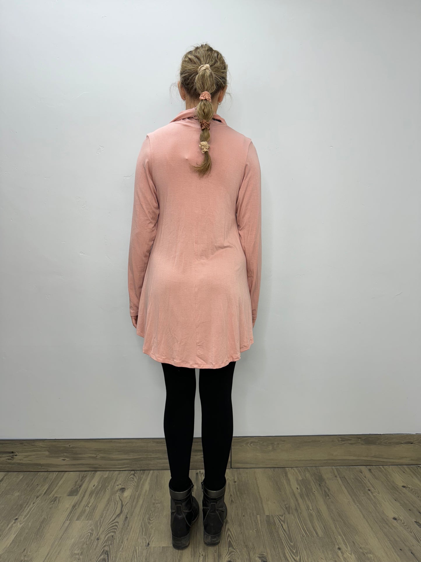 Load image into Gallery viewer, Long Sleeve Modal Cowl Neck - Salmon
