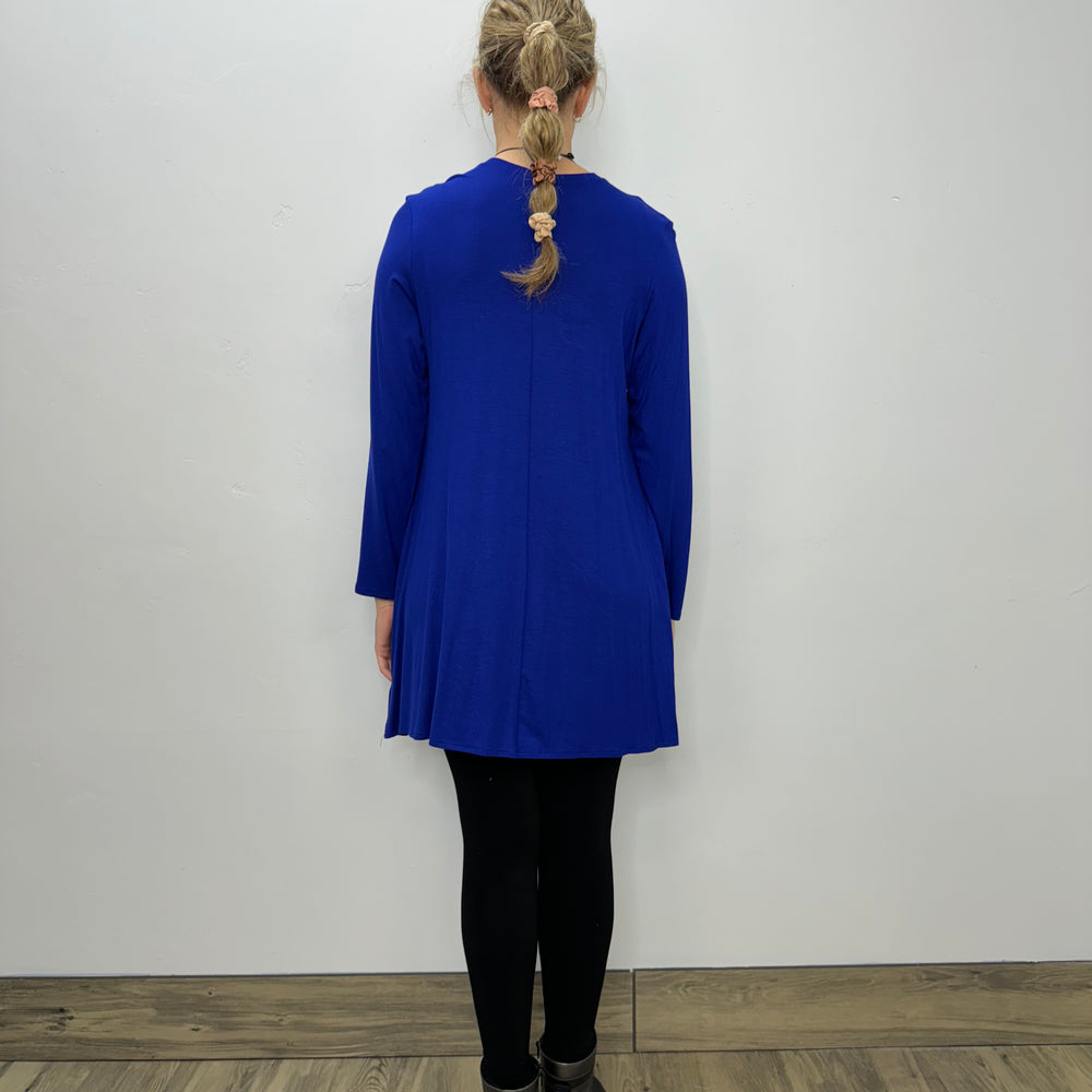 
                  
                    Long Sleeve Basic A-Line Tunic - Royal
                  
                