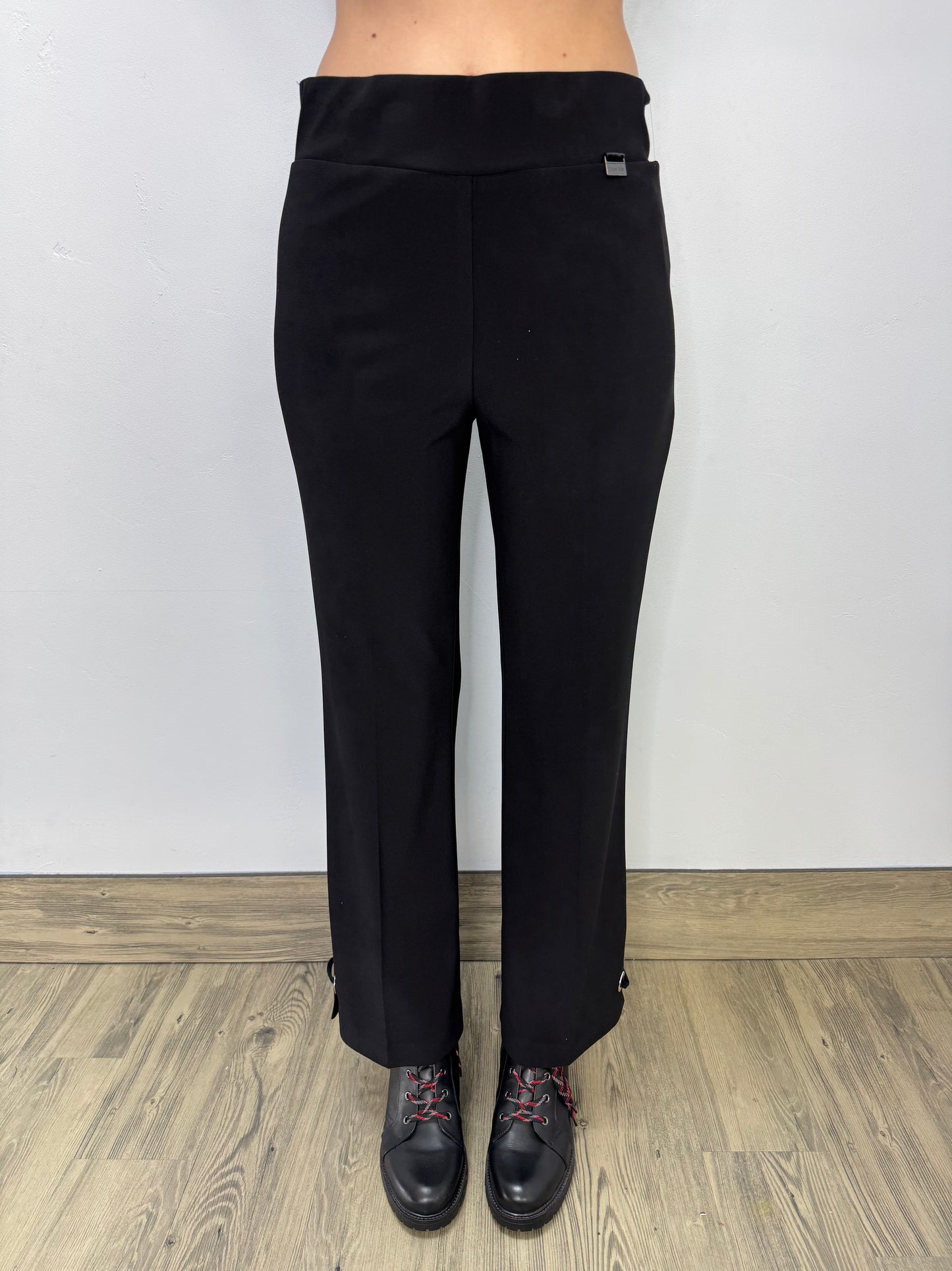 Long Black ITY Pant with Grommets