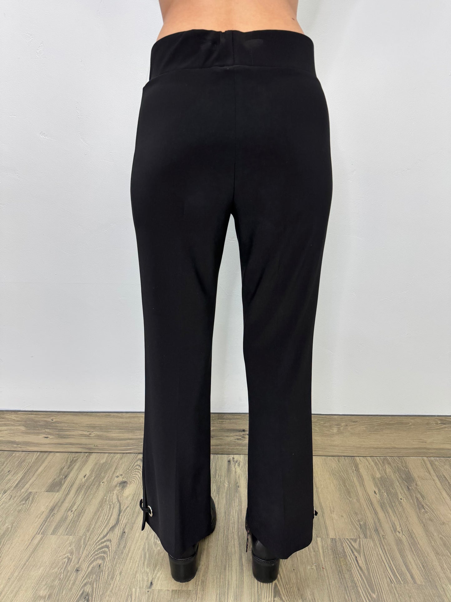 Long Black ITY Pant with Grommets