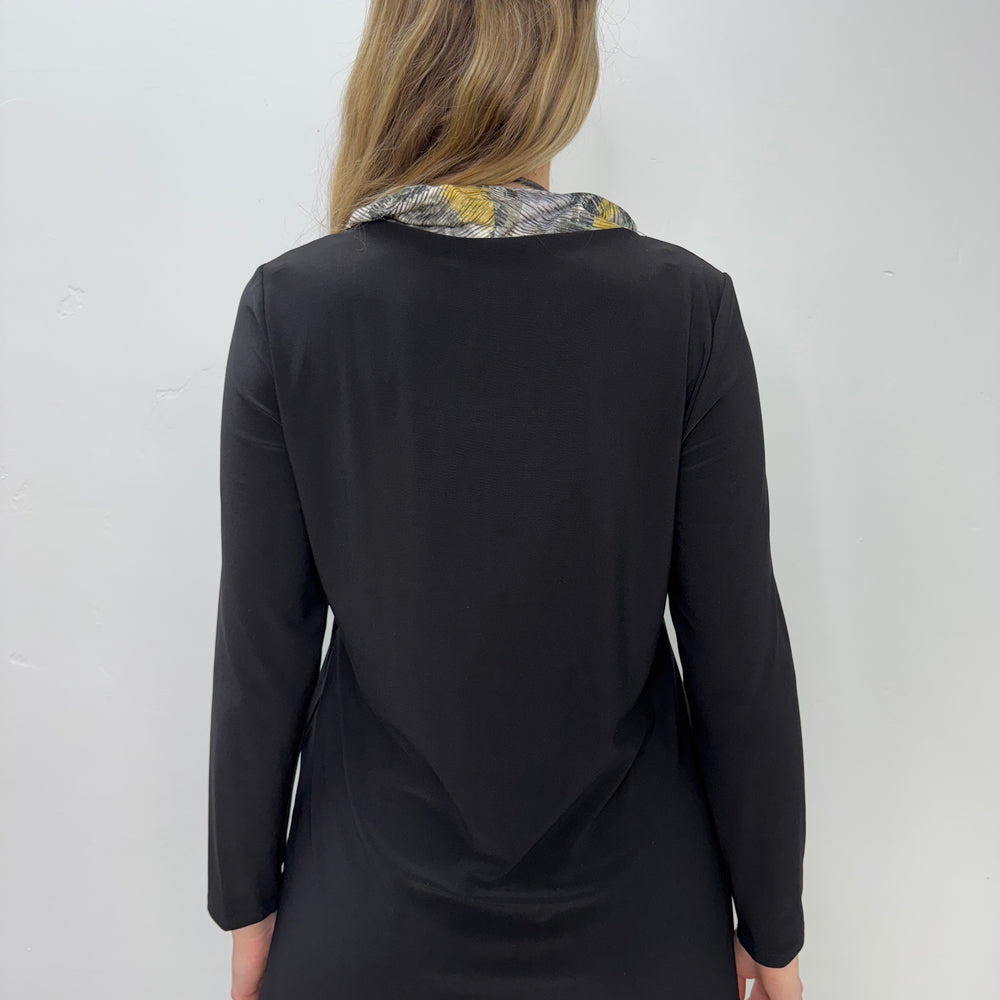 
                  
                    Black ITY Scooped Cowl Neck Collar Detail
                  
                