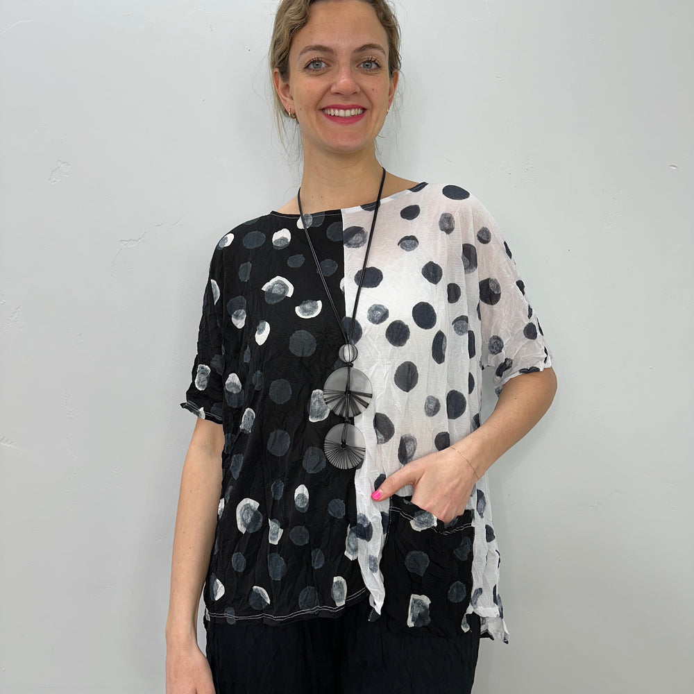 Meteor Polka Dot Amalia Top