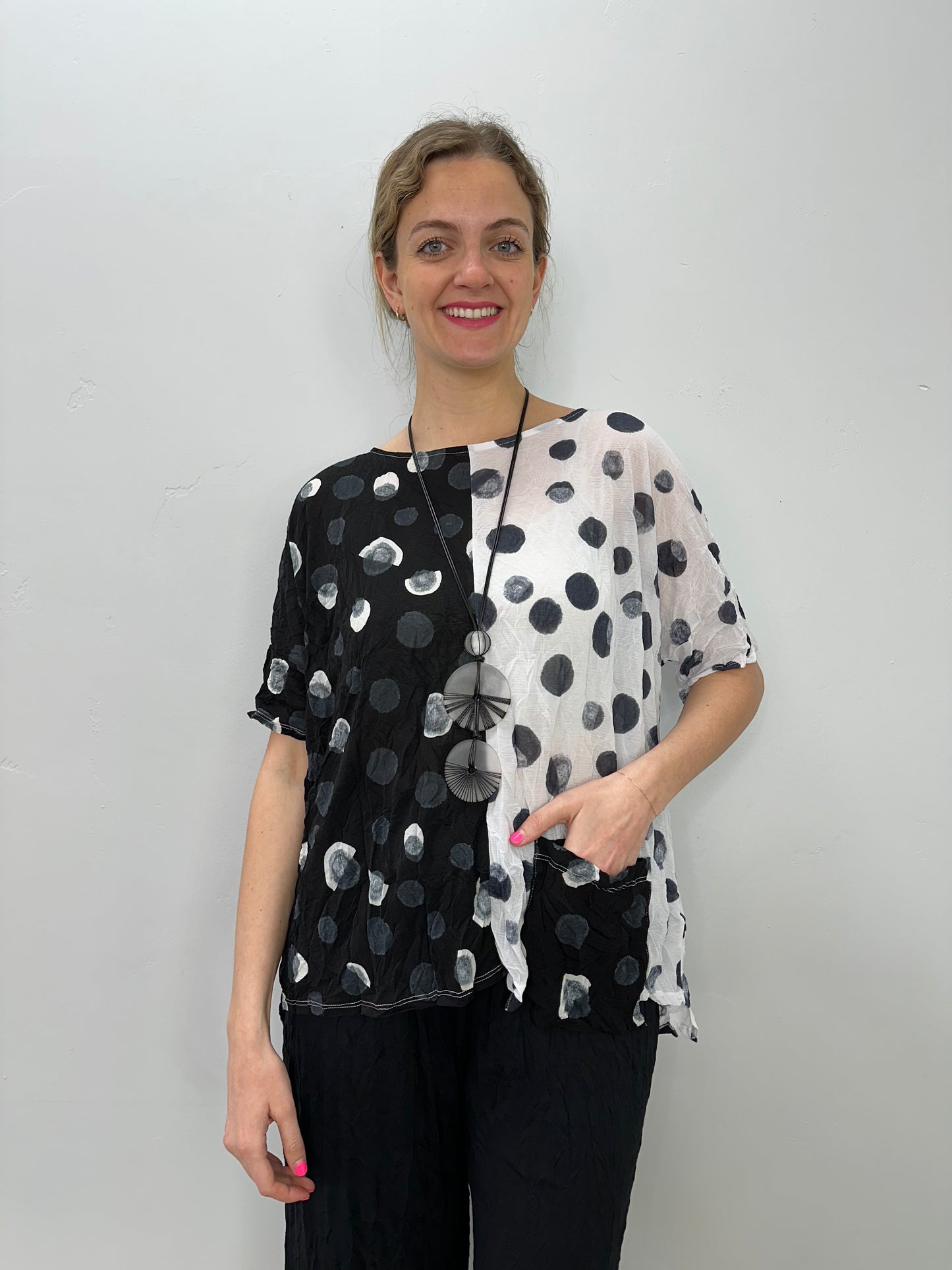 Meteor Polka Dot Amalia Top