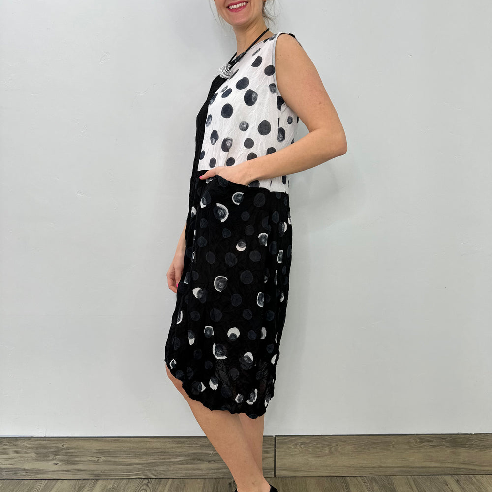 Meteor Polka Dot Sleeveless Dress