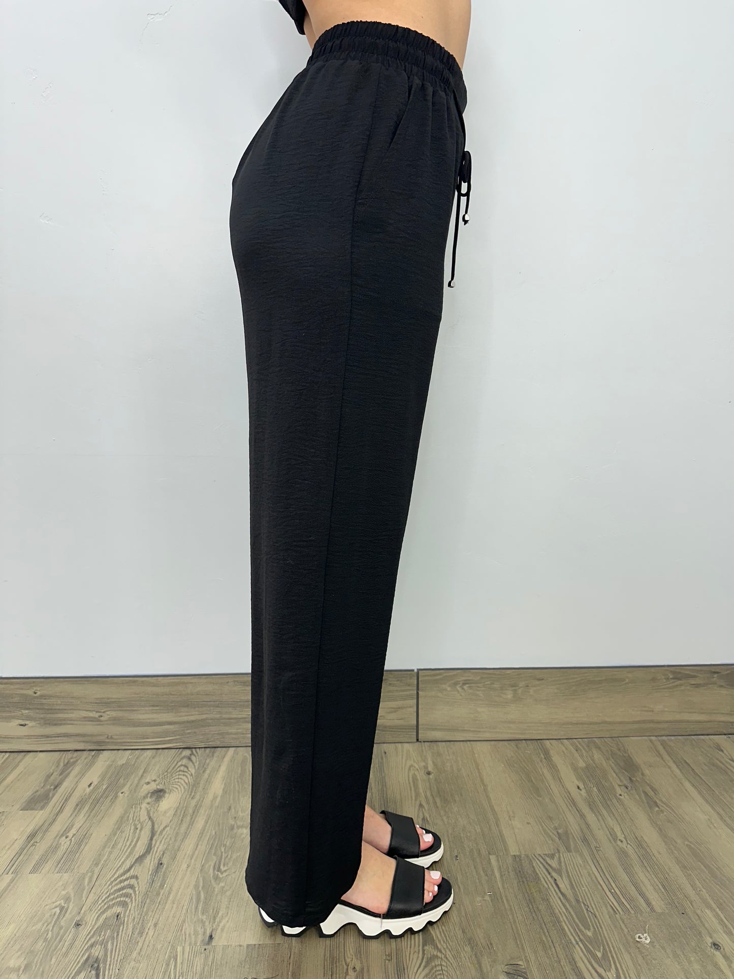 Drawstring Black Pant