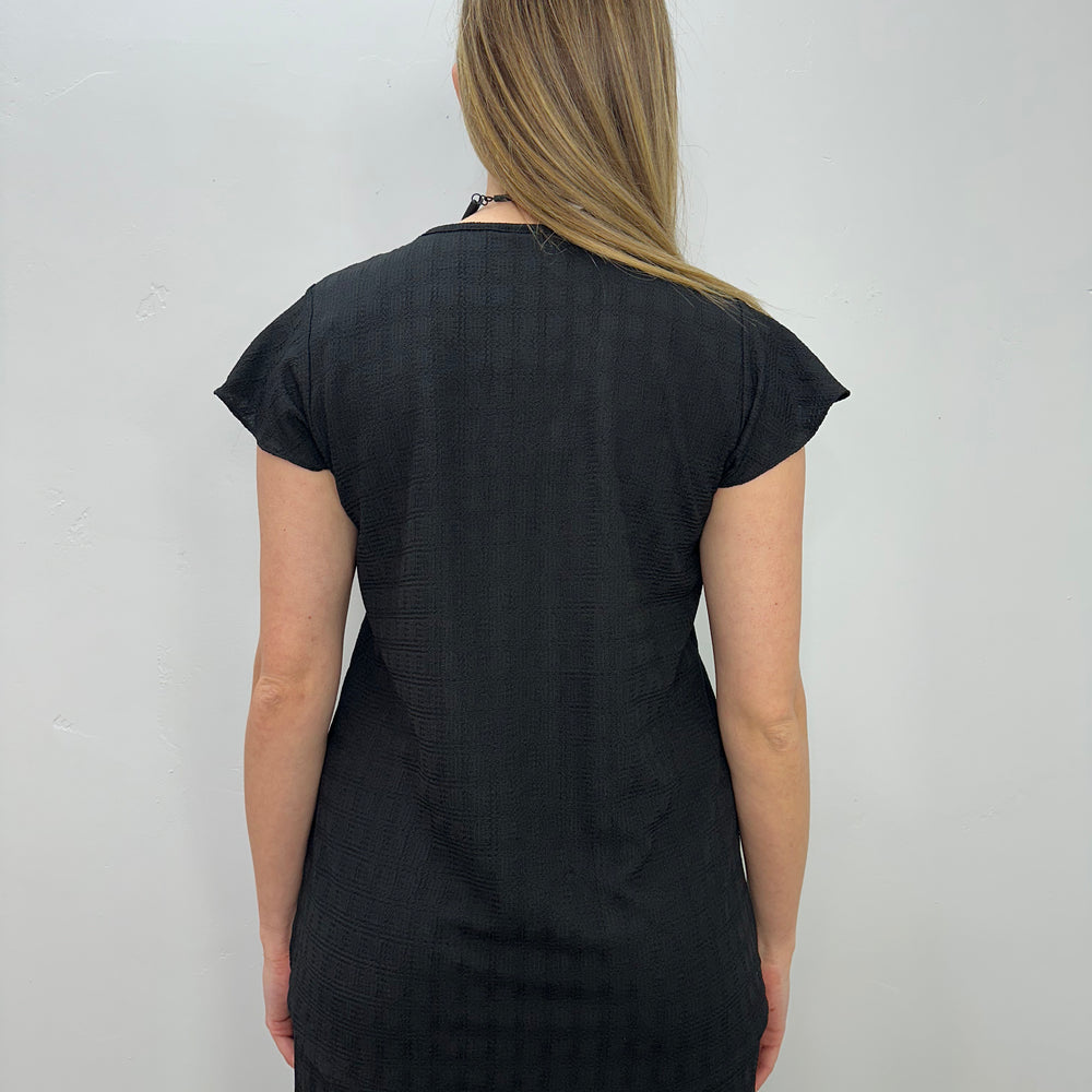 
                  
                    Black Short Sleeve V Neck Top
                  
                