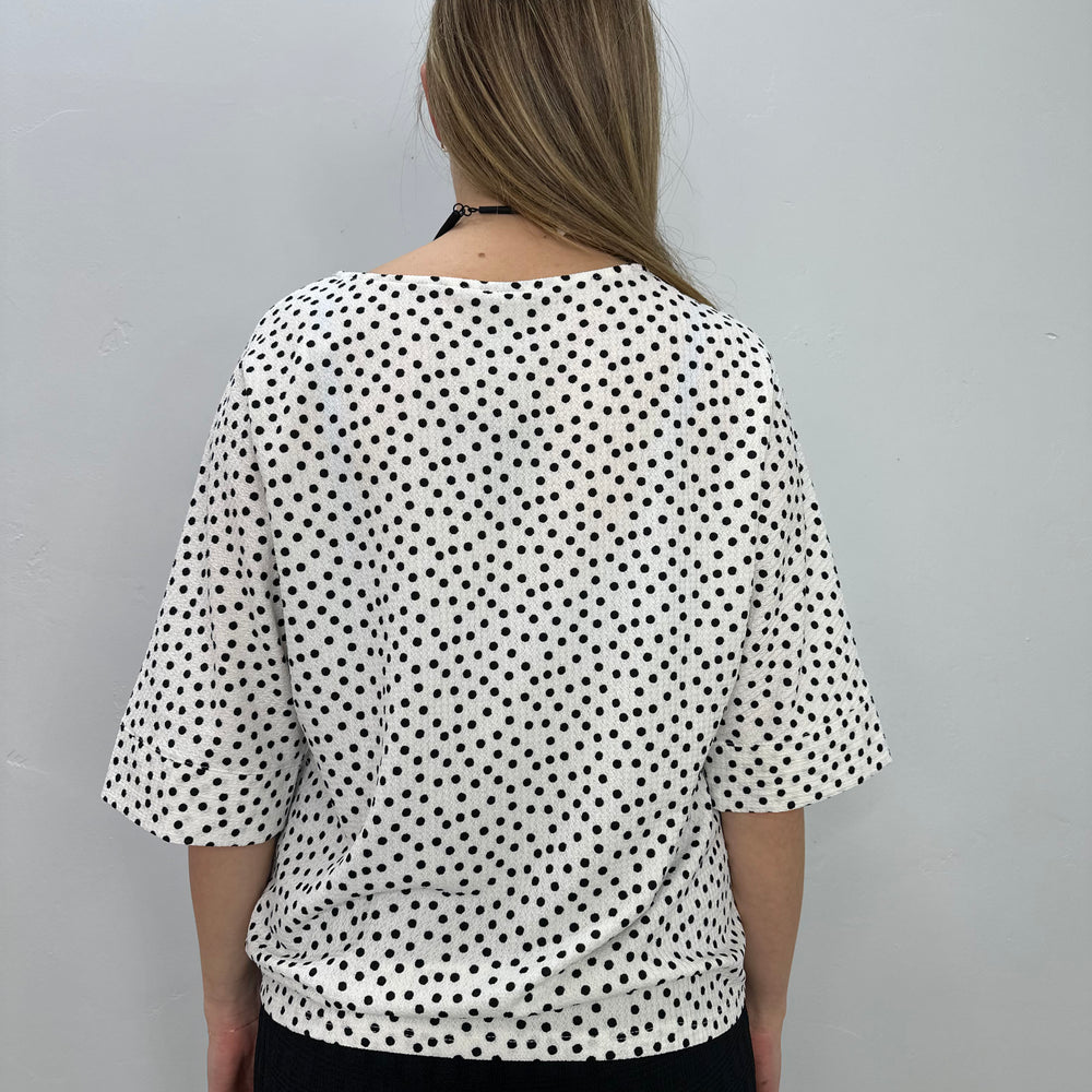 
                  
                    Ivory and Black Pattern 3/4 Sleeve Tunic
                  
                