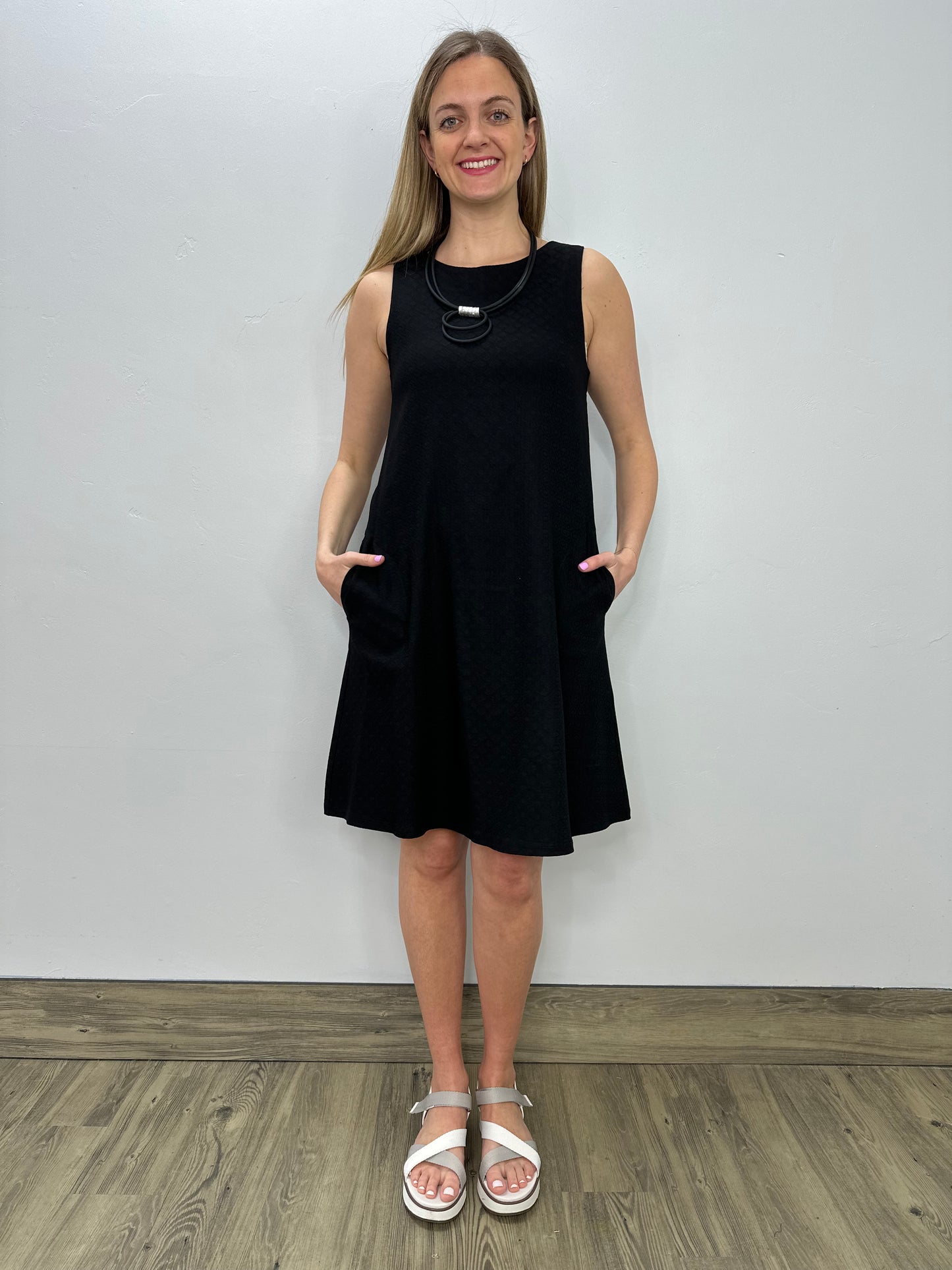 Black Sleeveless Aline Dress