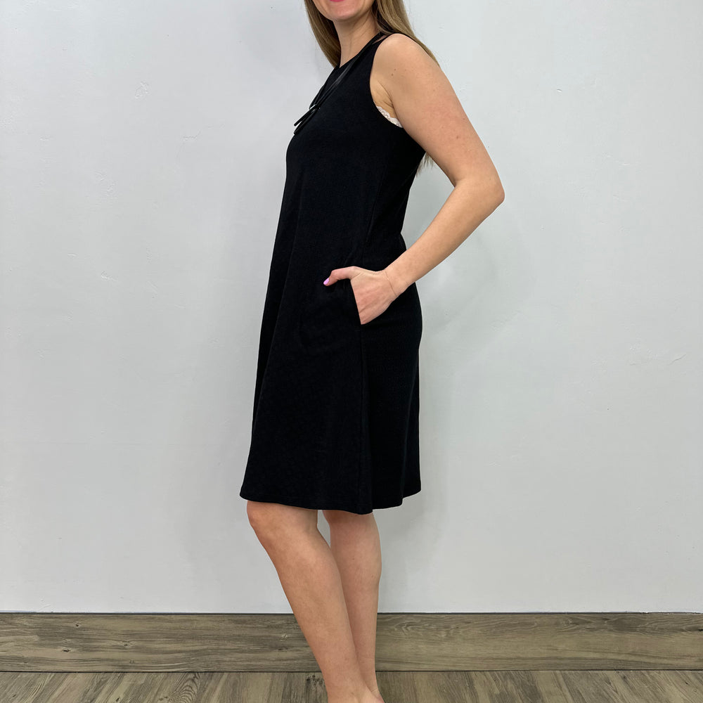 Black Sleeveless Aline Dress