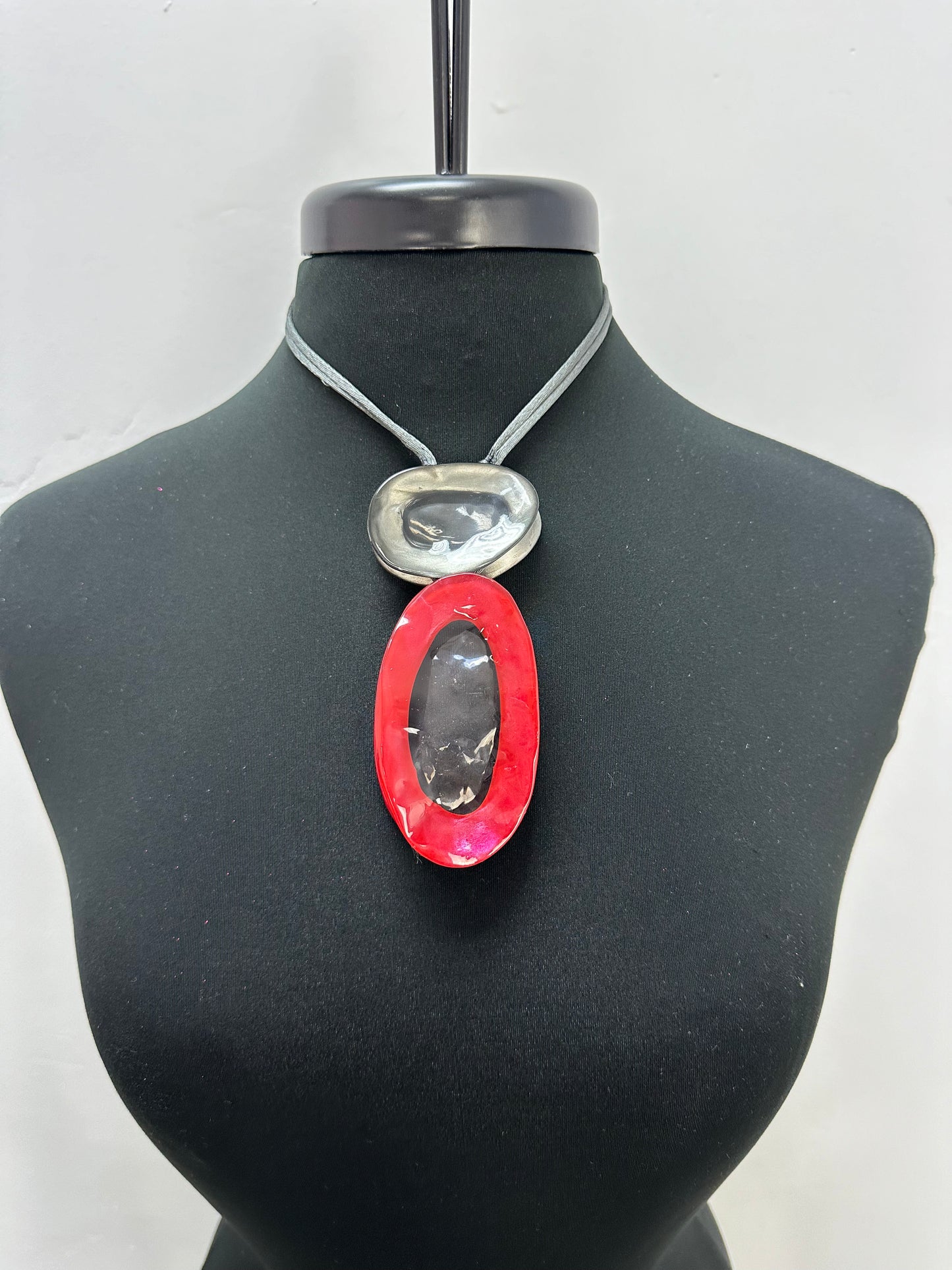 Cherry Red 2 Tier Pendant Necklace