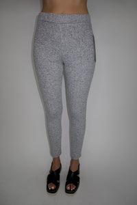 Heather Gray Textured Straight Pant