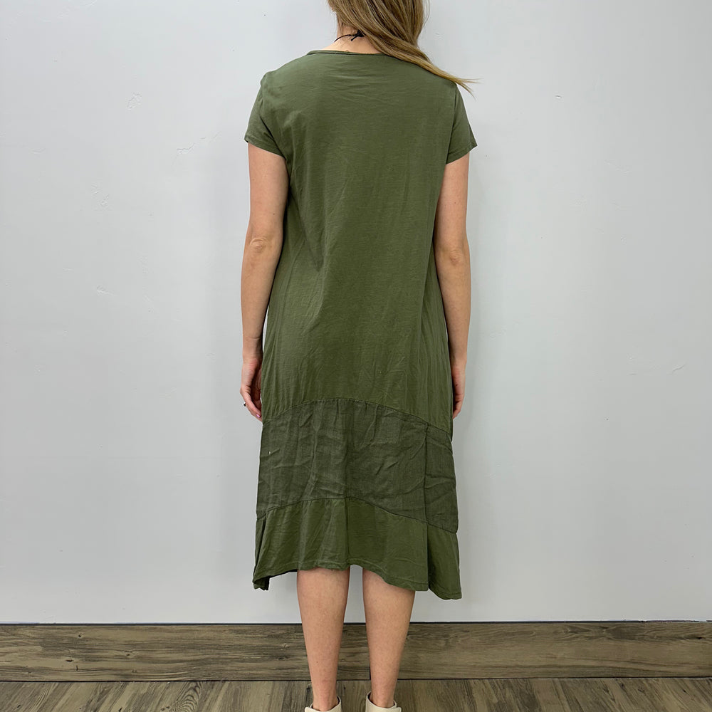 
                  
                    Moss Cotton Linen Shark-bite Dress
                  
                