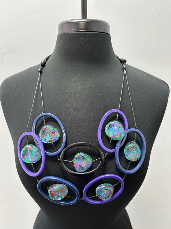 Shades of Purple Rocks Necklace