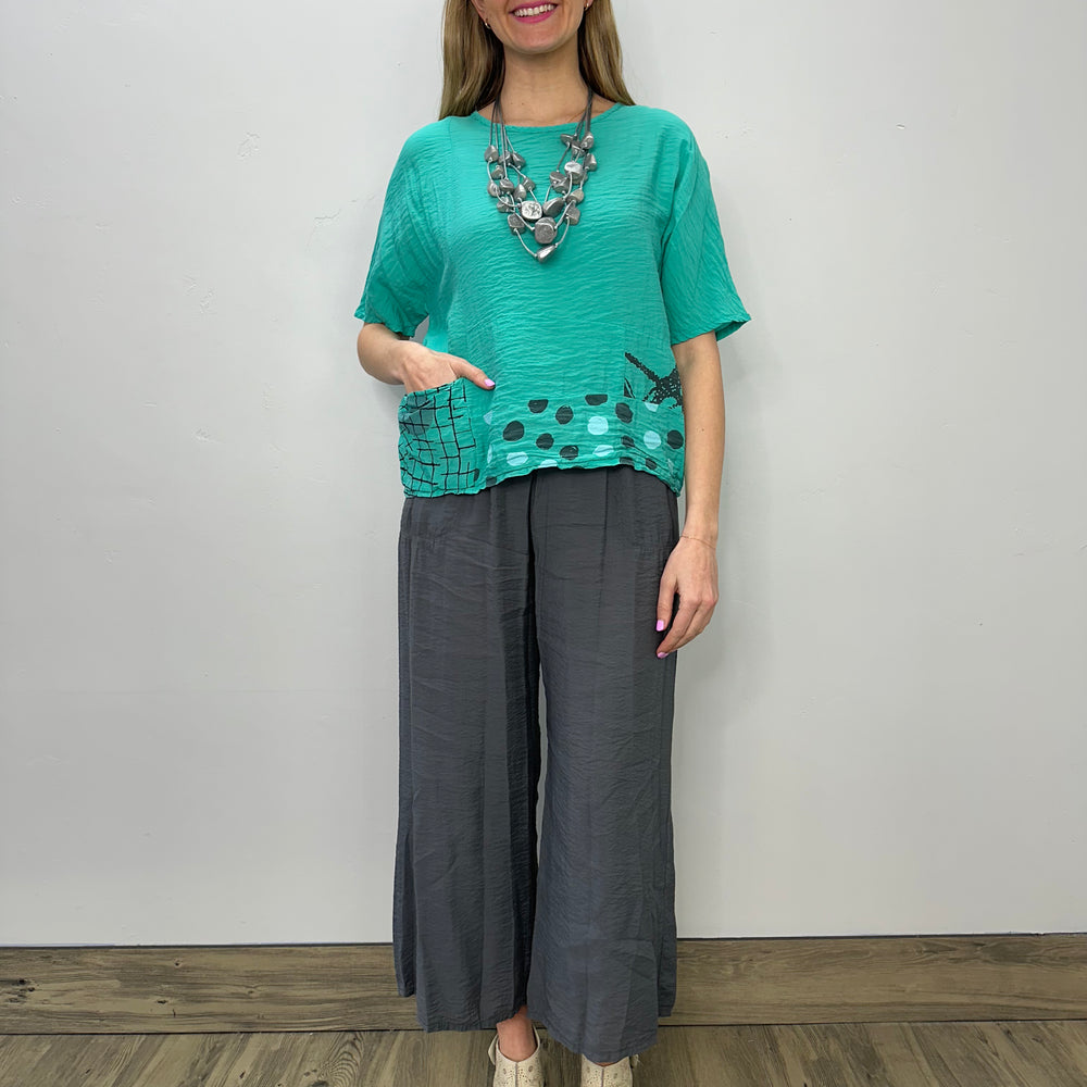 
                  
                    Emerald Crop Top with Pocket
                  
                