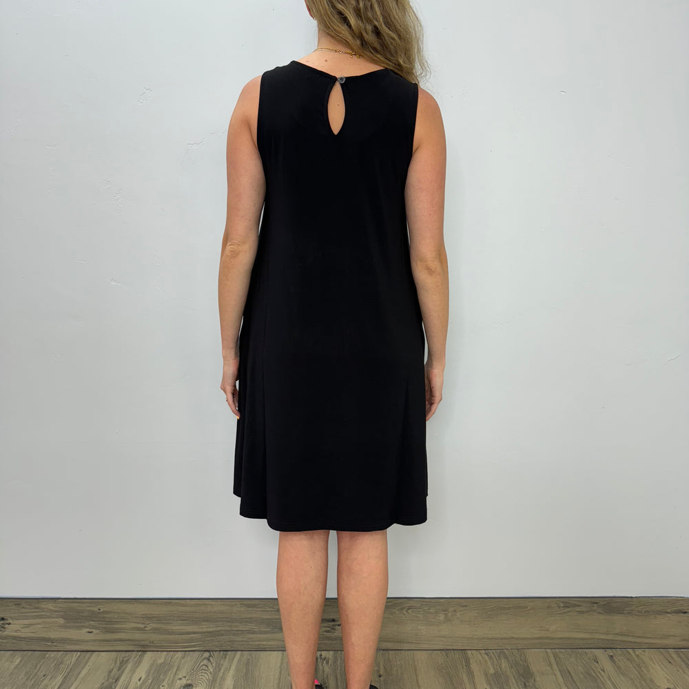 
                  
                    Black Sleeveless Aline Dress with Keyhole
                  
                